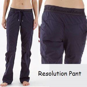 Lululemon Resolution pant 12 black dog runner swif